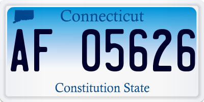 CT license plate AF05626