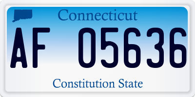 CT license plate AF05636
