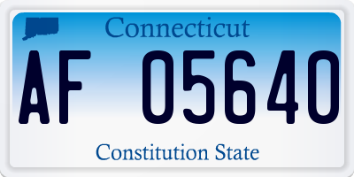 CT license plate AF05640