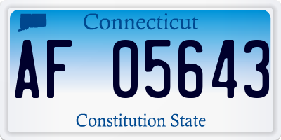 CT license plate AF05643