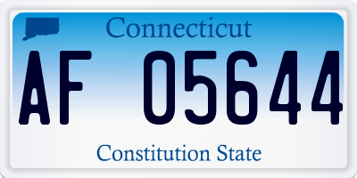CT license plate AF05644