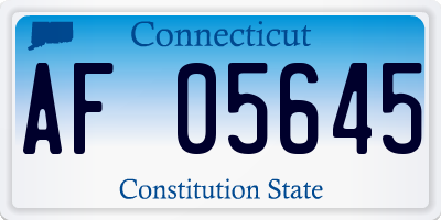 CT license plate AF05645