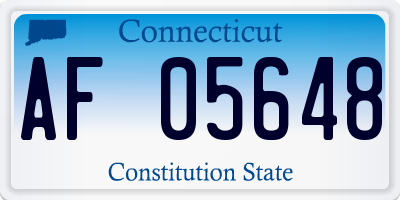 CT license plate AF05648