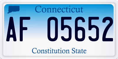 CT license plate AF05652