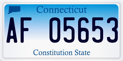 CT license plate AF05653