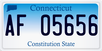CT license plate AF05656