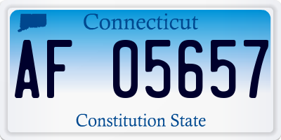 CT license plate AF05657