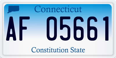 CT license plate AF05661