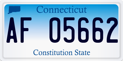 CT license plate AF05662