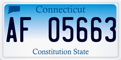CT license plate AF05663