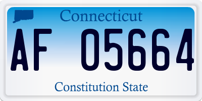 CT license plate AF05664