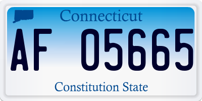 CT license plate AF05665