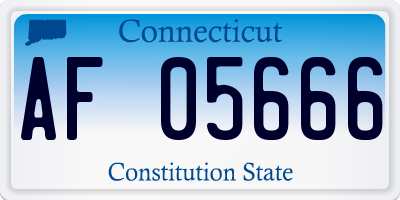 CT license plate AF05666