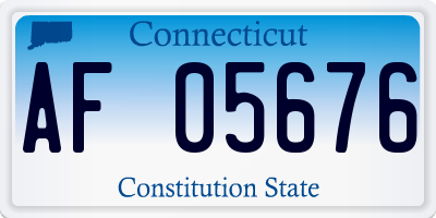 CT license plate AF05676