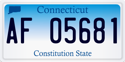 CT license plate AF05681