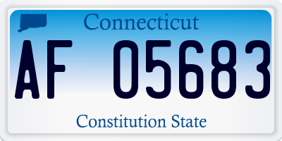 CT license plate AF05683