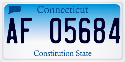 CT license plate AF05684