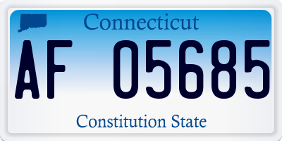 CT license plate AF05685