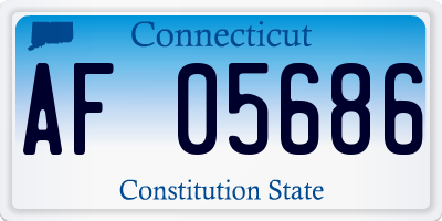 CT license plate AF05686