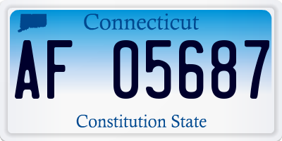 CT license plate AF05687