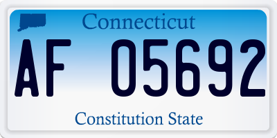 CT license plate AF05692