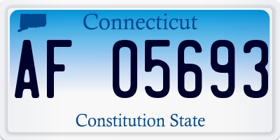 CT license plate AF05693