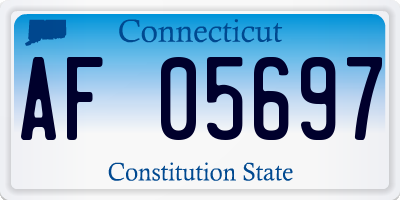 CT license plate AF05697