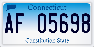 CT license plate AF05698