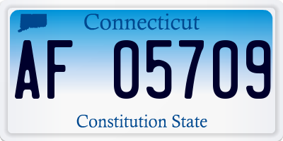 CT license plate AF05709