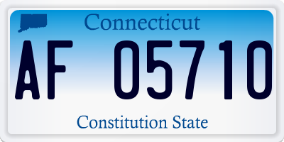 CT license plate AF05710