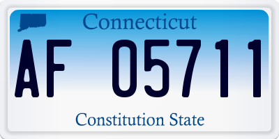 CT license plate AF05711
