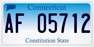 CT license plate AF05712