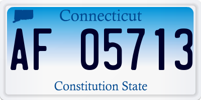 CT license plate AF05713