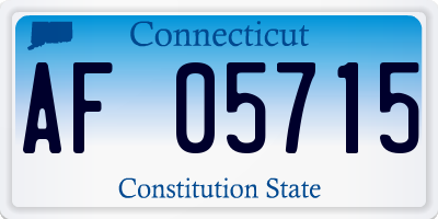 CT license plate AF05715