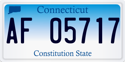CT license plate AF05717
