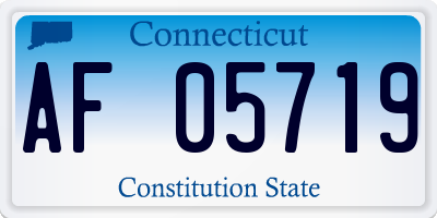 CT license plate AF05719
