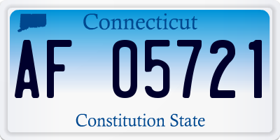 CT license plate AF05721
