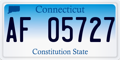 CT license plate AF05727