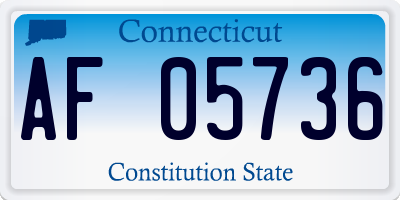 CT license plate AF05736