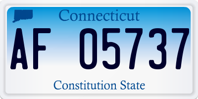 CT license plate AF05737