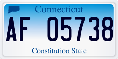 CT license plate AF05738