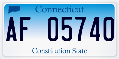 CT license plate AF05740