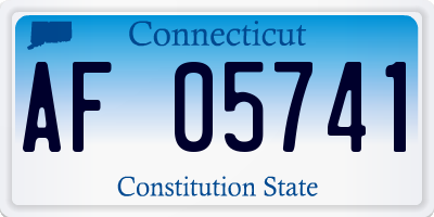 CT license plate AF05741