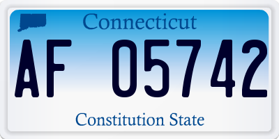 CT license plate AF05742