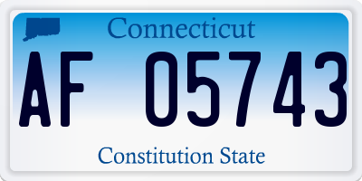 CT license plate AF05743