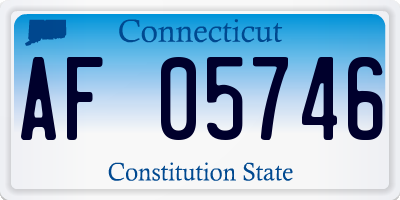 CT license plate AF05746