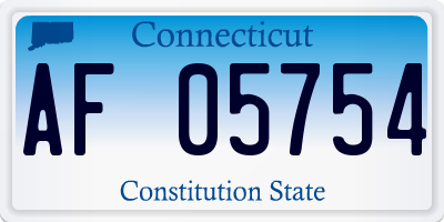 CT license plate AF05754