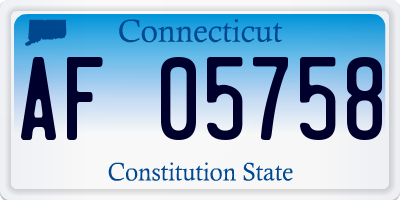 CT license plate AF05758