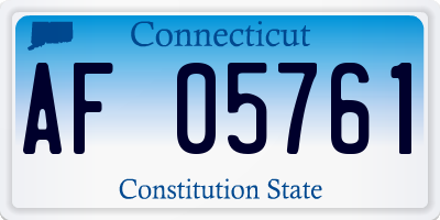 CT license plate AF05761