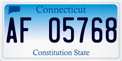 CT license plate AF05768